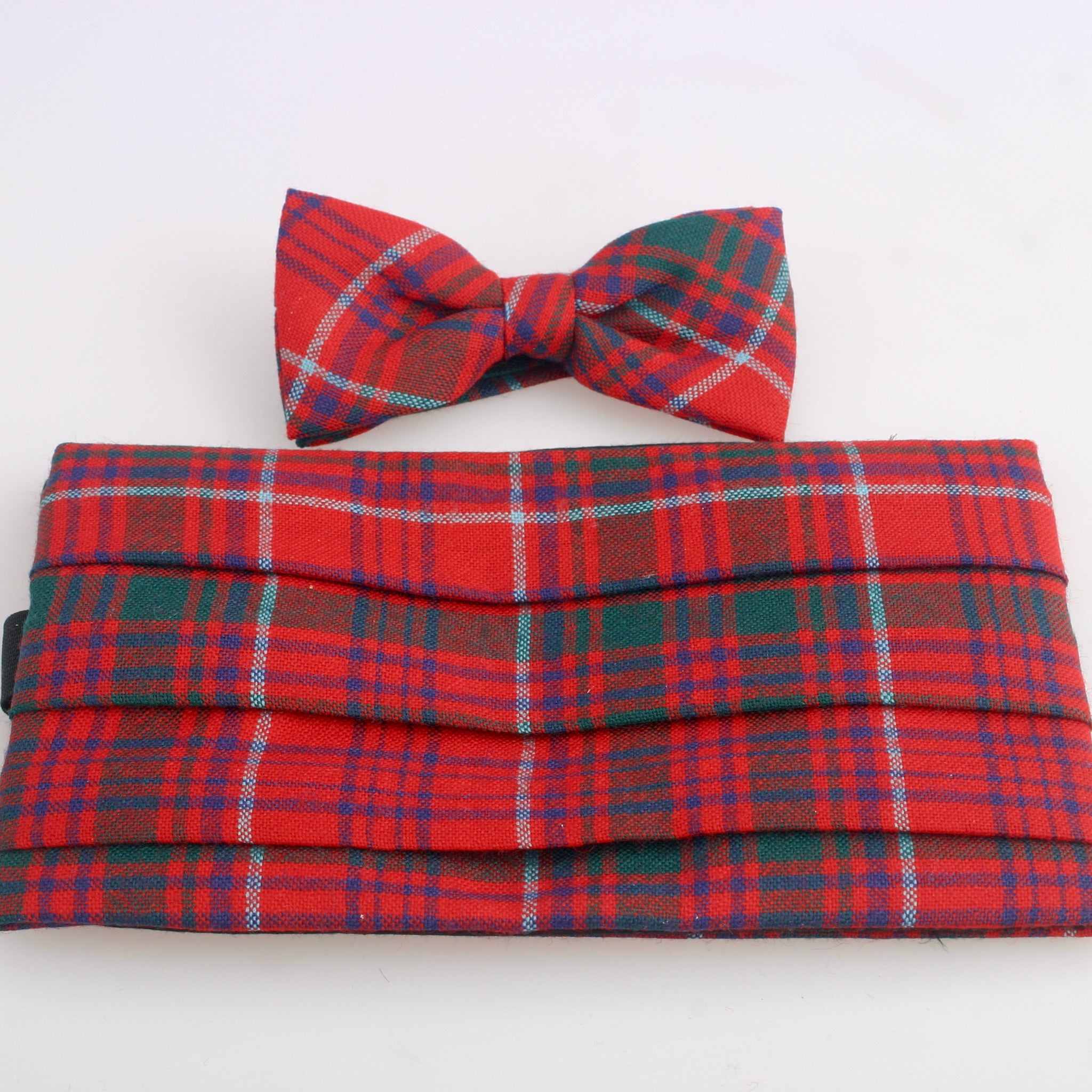 Grant Modern Tartan Cummerbund and Bow Tie Set