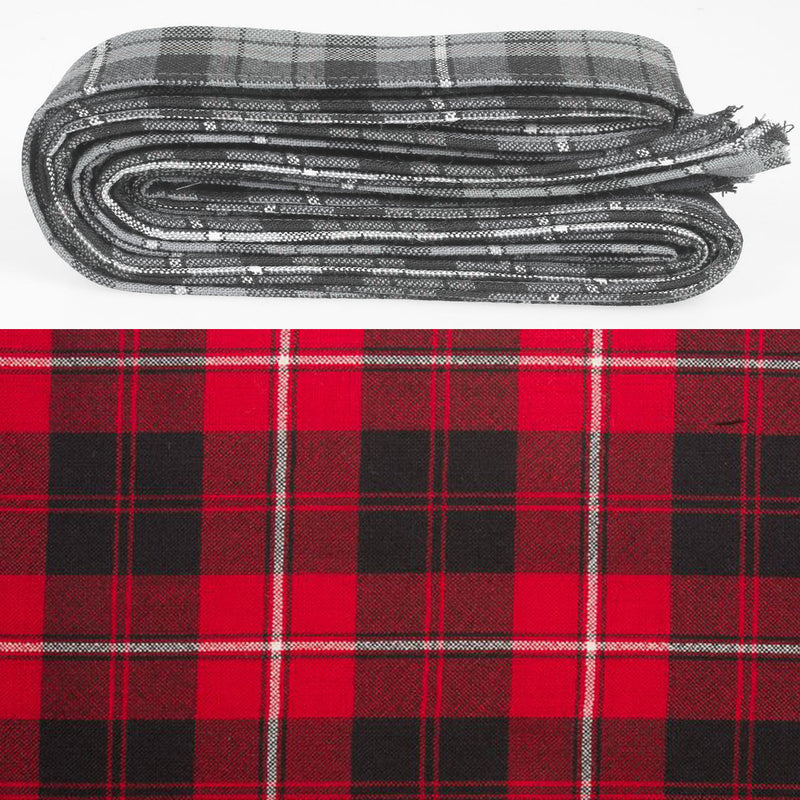 Wool Strip Ribbon in Cunningham Modern Tartan - 5 Strips, Choose your Width