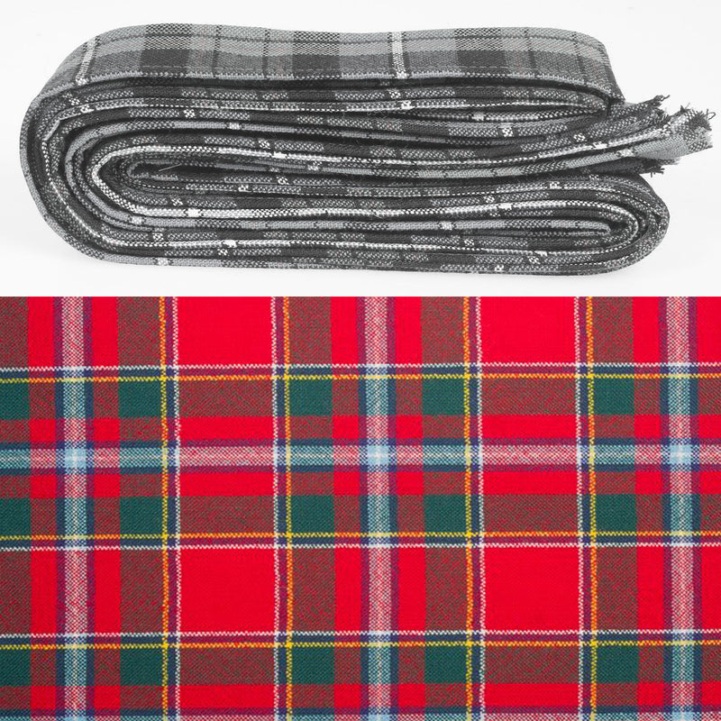 Wool Strip Ribbon in Drummond of Perth Tartan - 5 Strips, Choose your Width