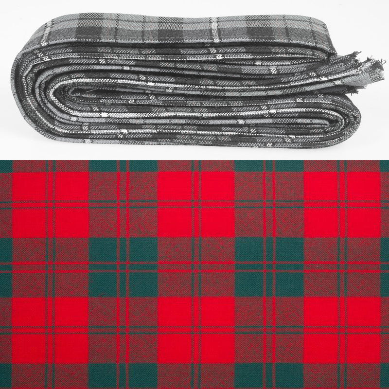 Wool Strip Ribbon in Erskine Red Modern Tartan - 5 Strips, Choose your Width