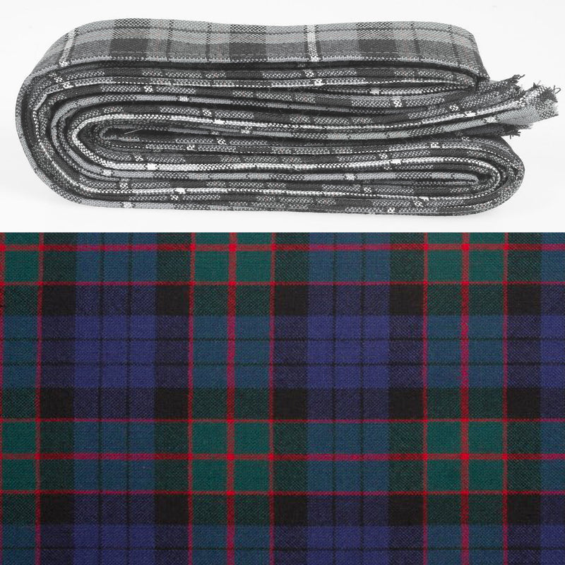 Wool Strip Ribbon in Fletcher of Dunans Modern Tartan - 5 Strips, Choose your Width