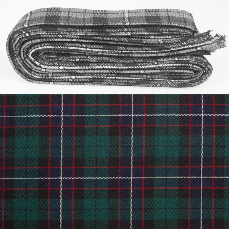 Wool Strip Ribbon in Hunter Modern Tartan - 5 Strips, Choose your Width