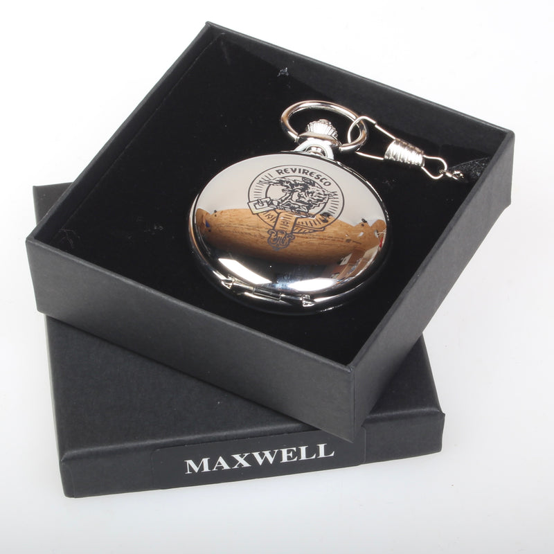 Maxwell Clan Crest Engraved Pocket Watch