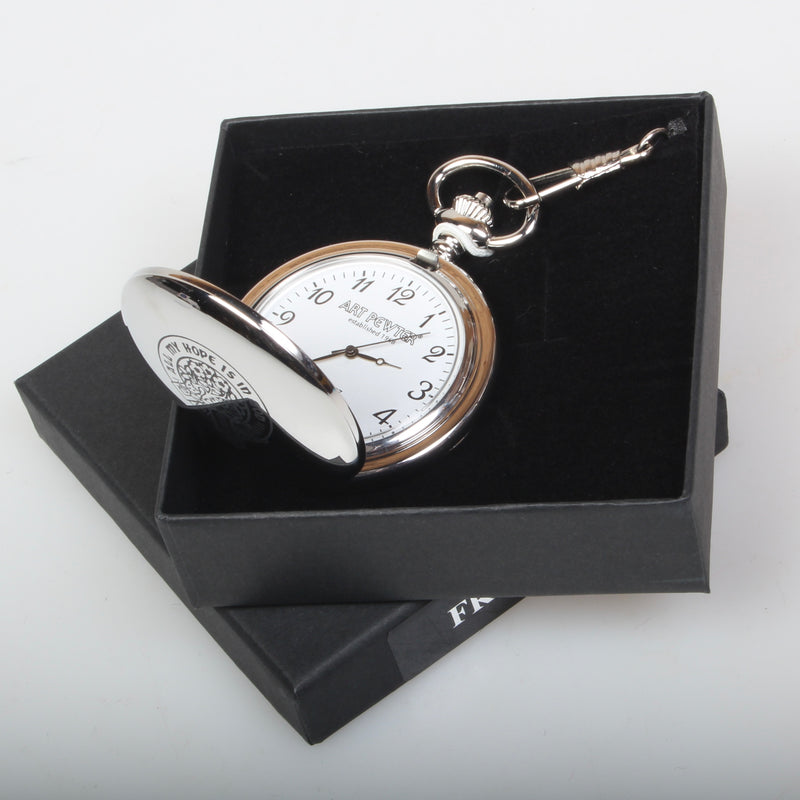 Fraser Clan Crest Engraved Pocket Watch