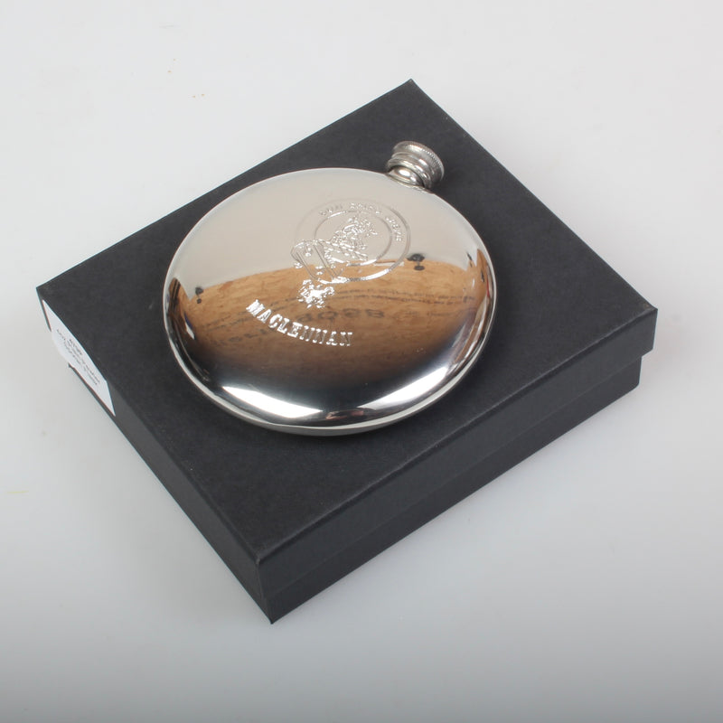 MacEwan Engraved Clan Crest Sporran Flask