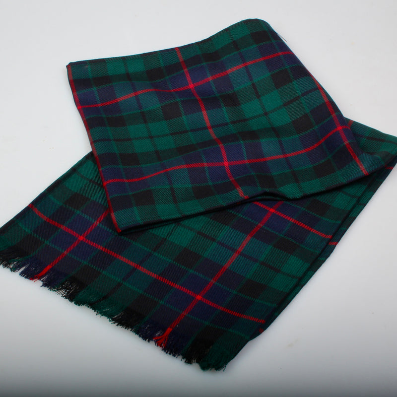 Luxury Lightweight Scarf in Morrison Green Modern Tartan