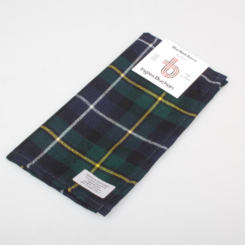 Wool Tartan Pocket Square in MacNeil of Barra Modern Tartan.