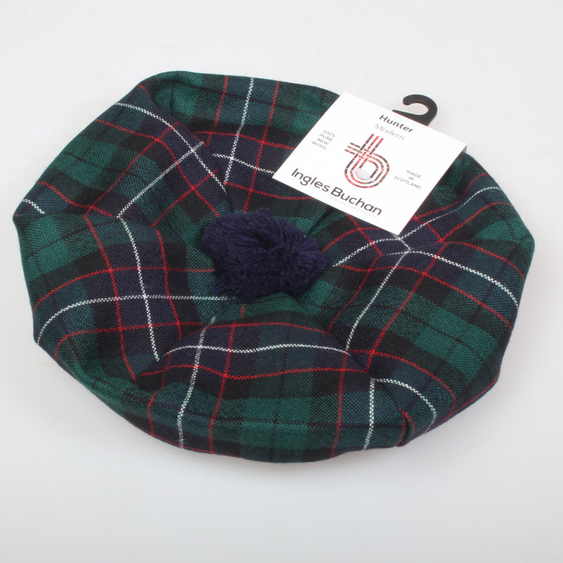 Unisex Wool Tam in Hunter Modern Tartan