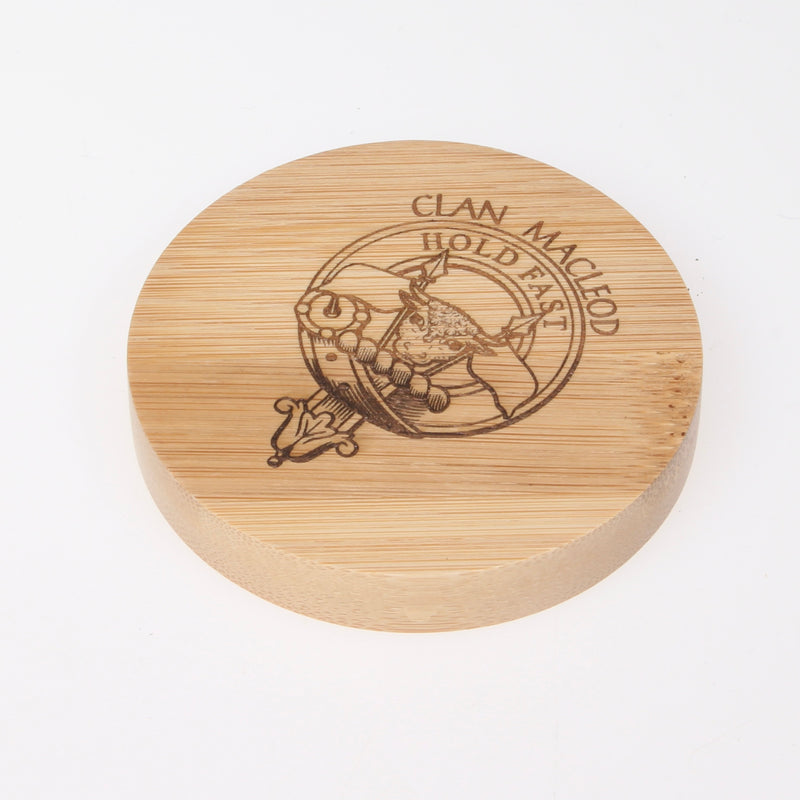 Clan Crest Engraved Wooden Pocket Mirror