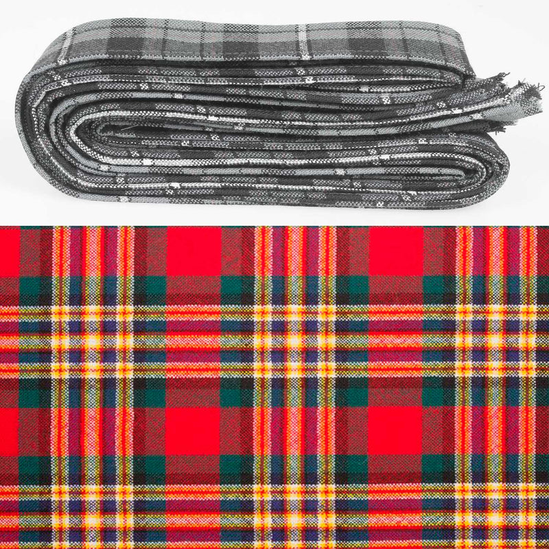 Wool Strip Ribbon in MacGill Modern Tartan - 5 Strips, Choose your Width