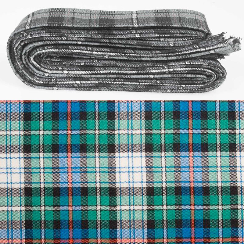 Wool Strip Ribbon in MacKenzie Dress Ancient Tartan - 5 Strips, Choose your Width