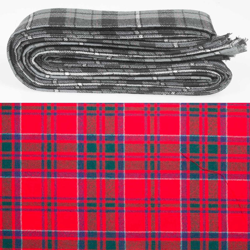 Wool Strip Ribbon in MacKillop Modern Tartan - 5 Strips, Choose your Width