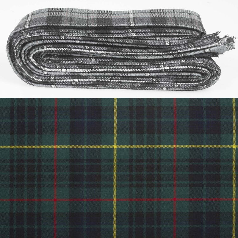 Wool Strip Ribbon in Stewart Hunting Modern Tartan - 5 Strips, Choose Your Width