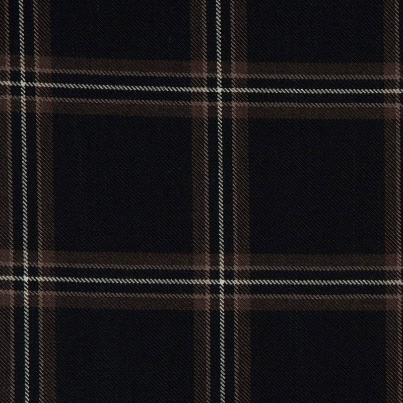 Dark Hebridean Peat - medium weight  tartan - sold by the meter