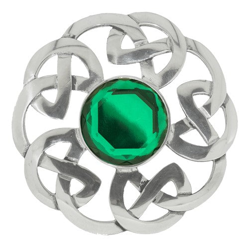 Celtic Interlace Plaid Brooch