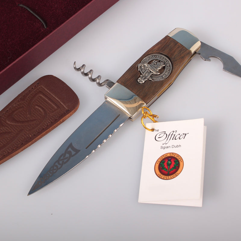 Lockhart Clan Crest "Officer" Sgian Dubh