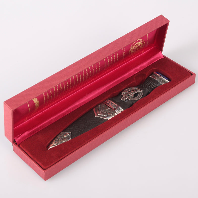 Davidson Clan Crest Sgian Dubh - Stone Top