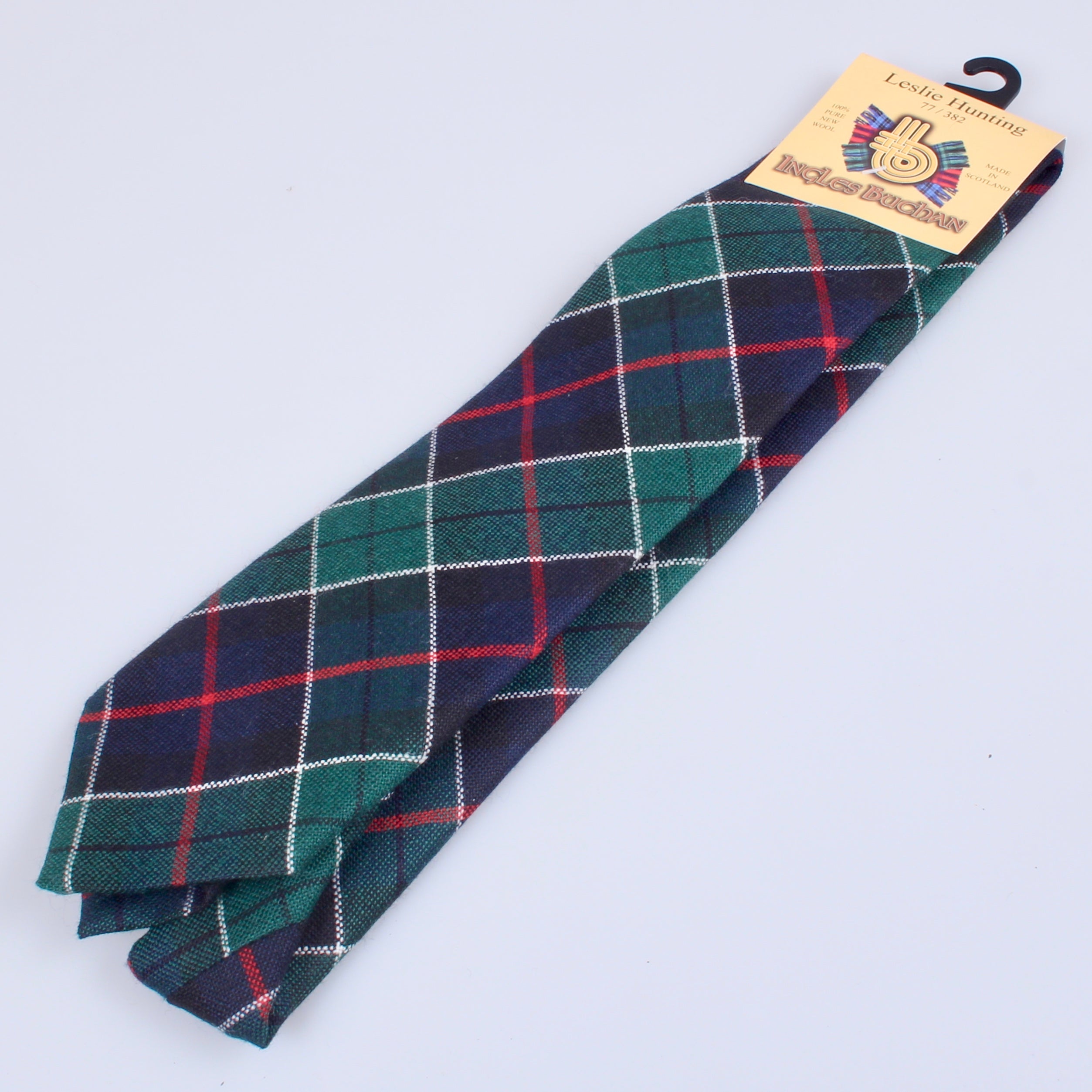 Pure Wool Tie in Leslie Hunting Modern Tartan