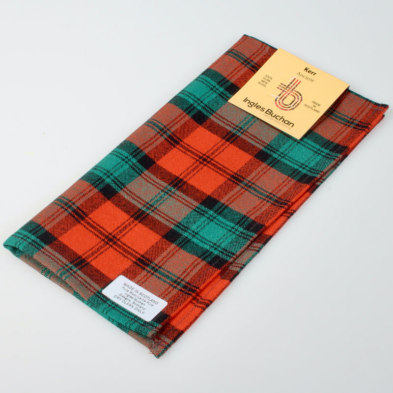 Wool Tartan Pocket Square in Kerr Ancient Tartan