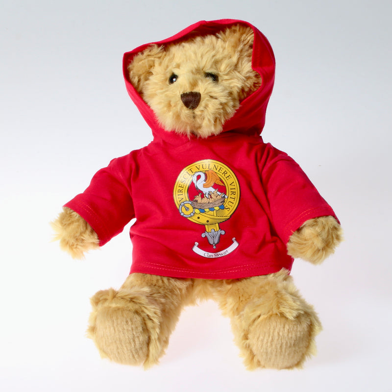 Stewart Clan Crest Hoodie Bear