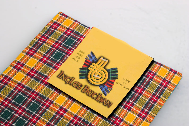 Wool Tartan Pocket Square in Jacobite Tartan